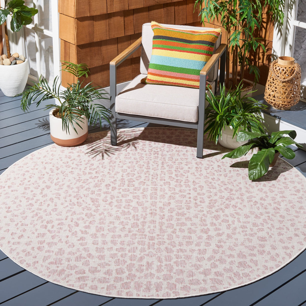 Safavieh Courtyard Cy8505 Ivory/Blush Pink Rug - Safavieh - cy8505 - 56212 - 7r