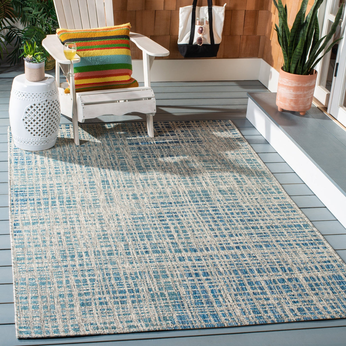 Safavieh Courtyard Cy8513 - 36812 Grey/Navy Rugs - Safavieh - cy8513 - 36812 - 2