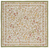 Safavieh Courtyard 6'-7" x 6'-7" Rug in Green Ivory / Red Yellow
