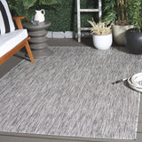 Safavieh Courtyard 4'-0" x 5'-7" Rug in Ivory / Dark Grey