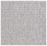 Safavieh Courtyard 6'-7" x 6'-7" Rug in Ivory / Dark Grey