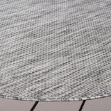 Safavieh Courtyard 6'-7" x 6'-7" Rug in Ivory / Dark Grey