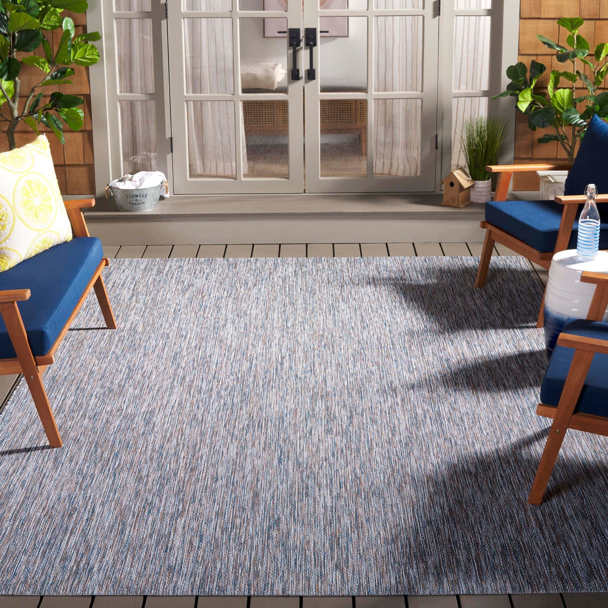 Safavieh Courtyard Cy8520 - 59222 Ivory Blue/Beige Rug - Safavieh - cy8520 - 59222 - 7r