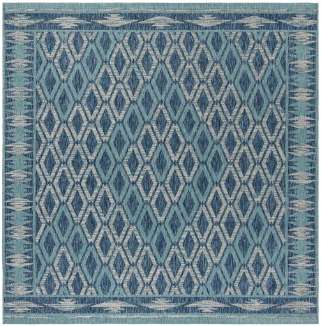 Safavieh Courtyard Cy8531 - 39421 Navy / Aqua Rugs - Safavieh - cy8531 - 39421 - 5sq