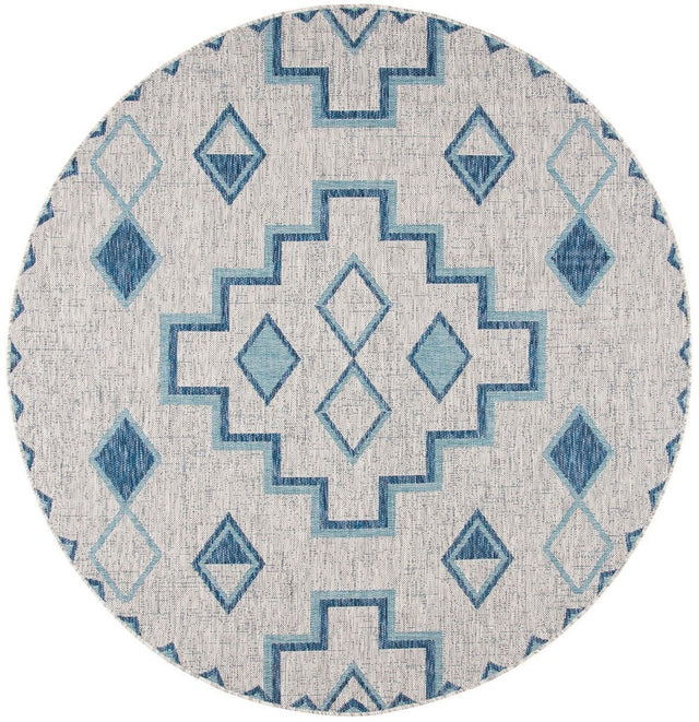 Safavieh Courtyard Cy8533 - 36812 Grey/Aqua Rugs - Safavieh - cy8533 - 36812 - 7r