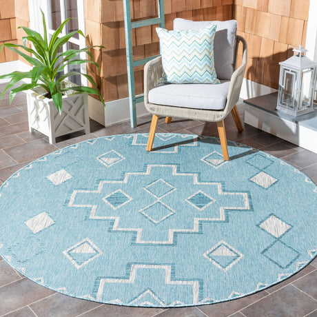 Safavieh Courtyard Cy8533 - 37121 Aqua/Grey Rugs - Safavieh - cy8533 - 37121 - 7r