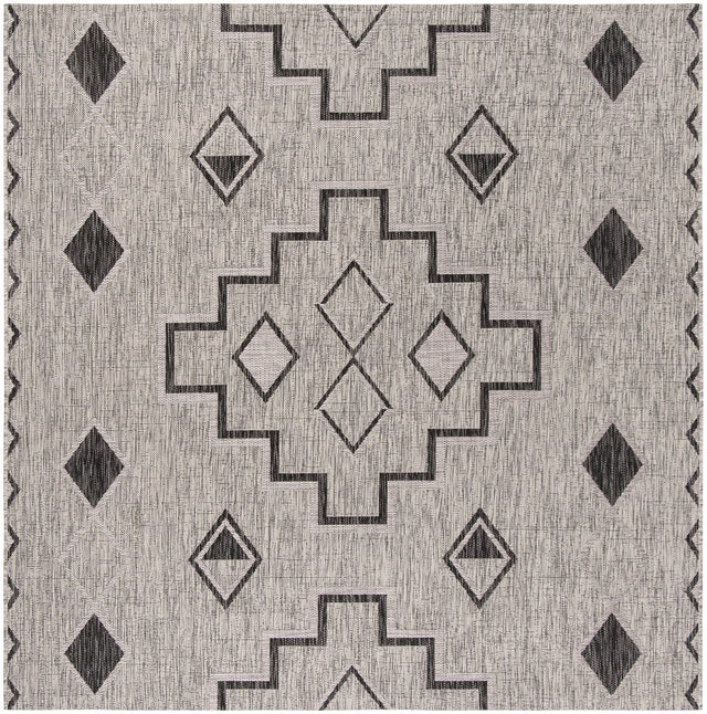 Safavieh Courtyard Cy8533 - 37612 Grey / Black Rugs - Safavieh - cy8533 - 37612 - 5sq