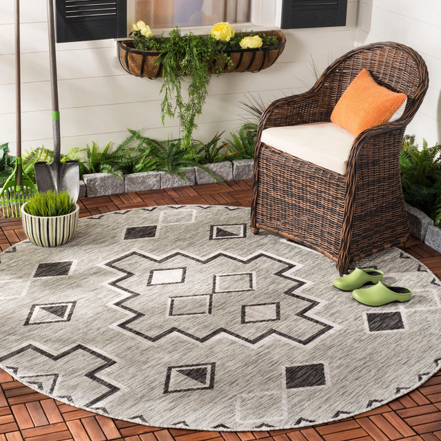 Safavieh Courtyard Cy8533 Grey/Black Rug - Safavieh - cy8533 - 37612 - 4r
