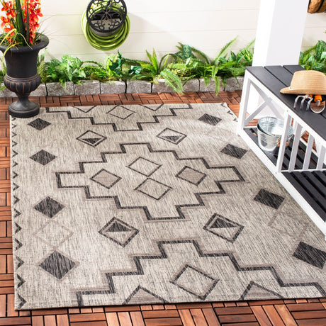 Safavieh Courtyard Cy8533 Grey/Black Rug - Safavieh - cy8533 - 37612 - 4r