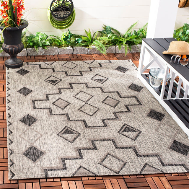 Safavieh Courtyard Cy8533 Grey/Black Rug - Safavieh - cy8533 - 37612 - 4r