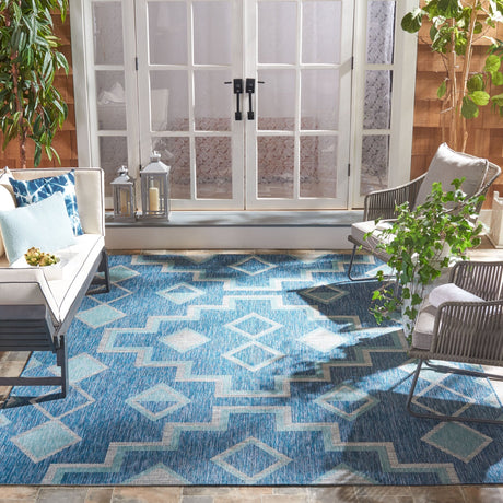 Safavieh Courtyard Cy8533 Navy/Aqua Rug - Safavieh - cy8533 - 39421 - 810