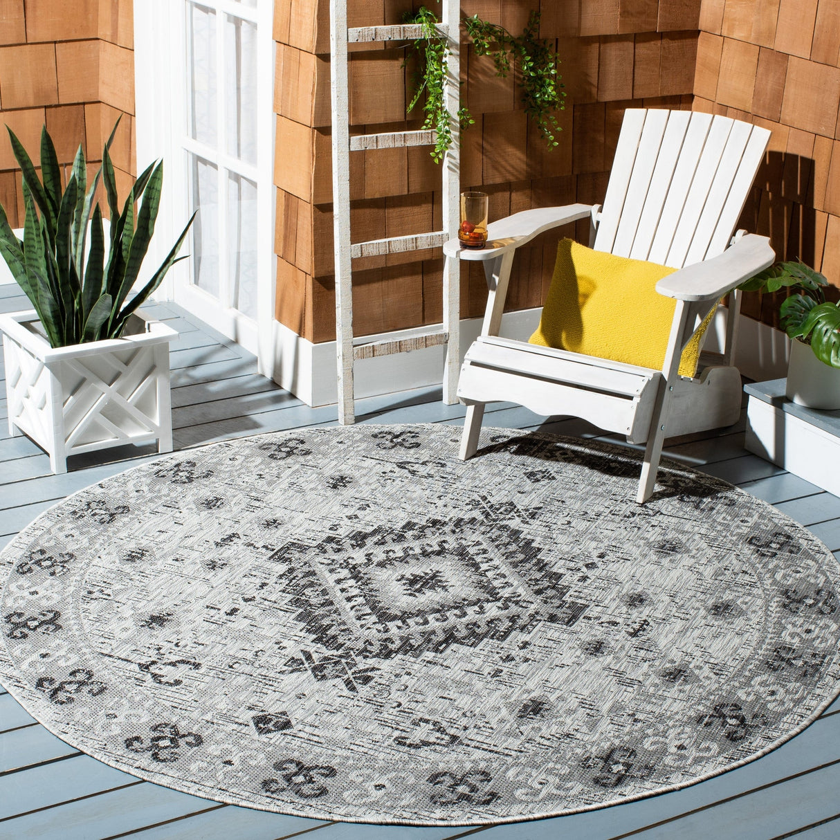Safavieh Courtyard Cy8546 Light Grey/Charcoal Rug - Safavieh - cy8546 - 37612 - 7r