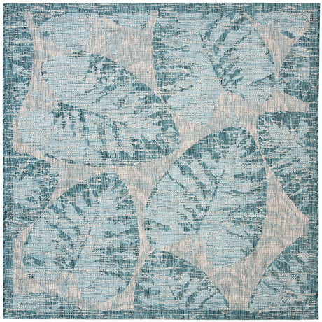 Safavieh Courtyard Cy8556 - 37212 Grey / Aqua Rugs - Safavieh - cy8556 - 37212 - 7sq