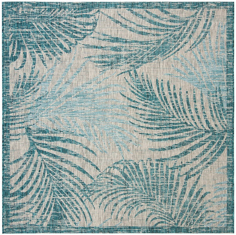 Safavieh Courtyard Cy8557 - 37212 Grey / Aqua Rugs - Safavieh - cy8557 - 37212 - 7sq