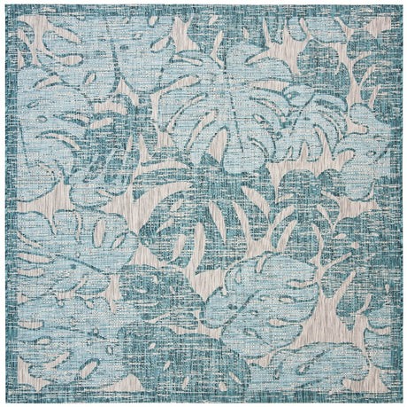 Safavieh Courtyard Cy8560 - 37212 Grey / Aqua Rugs - Safavieh - cy8560 - 37212 - 7sq