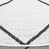 Safavieh Courtyard 6'-7" x 6'-7" Rug in Ivory / Black