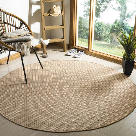 Safavieh Courtyard 10'-0" x 10'-0" Rug in Natural / Cream