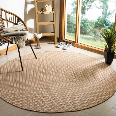 Safavieh Courtyard Cy8653 - 03021 Natural / Cream Rugs - Safavieh - cy8653 - 03021 - 5sq