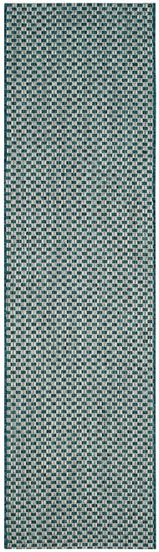 Safavieh Courtyard Cy8653 - 37221 Turquoise / Light Grey Rugs - Safavieh - cy8653 - 37221 - 28