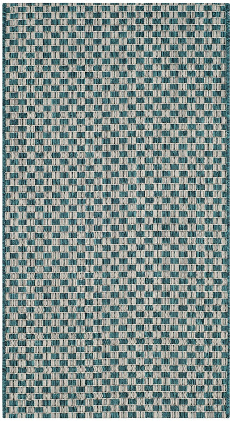 Safavieh Courtyard Cy8653 - 37221 Turquoise / Light Grey Rugs - Safavieh - cy8653 - 37221 - 7r