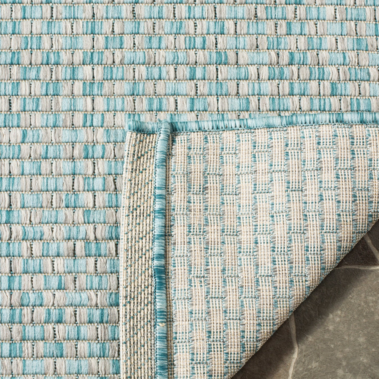 Safavieh Courtyard Cy8653 Light Blue/Light Grey Rug - Safavieh - cy8653 - 37121 - 4r
