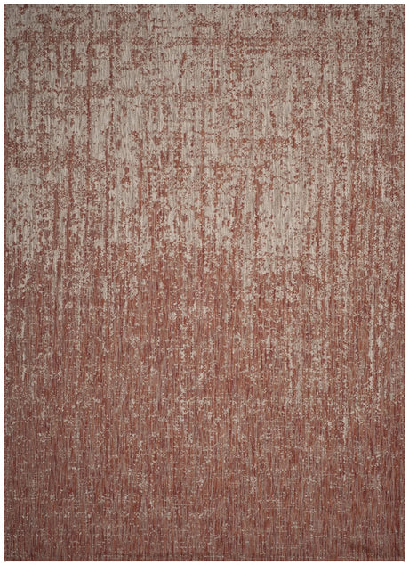 Safavieh Courtyard 6'-7" x 9'-6" Rug in Rust / Grey