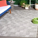 Safavieh Courtyard 4'-0" x 6'-0" Rug in Grey / Dark Grey
