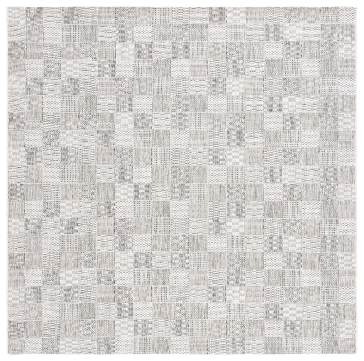 Safavieh Courtyard 6'-7" x 6'-7" Rug in Grey / Dark Grey