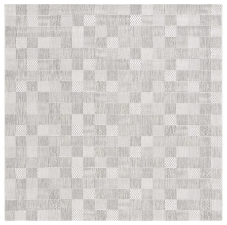 Safavieh Courtyard 6'-7" x 6'-7" Rug in Grey / Dark Grey