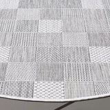 Safavieh Courtyard 6'-7" x 6'-7" Rug in Grey / Dark Grey