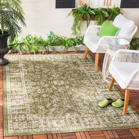 Safavieh Courtyard Cy8678 Green/Beige Rug - Safavieh - cy8678 - 379 - 4