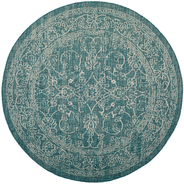 Safavieh Courtyard Cy8680 - 37221 Turquoise Rugs - Safavieh - cy8680 - 37221 - 5r