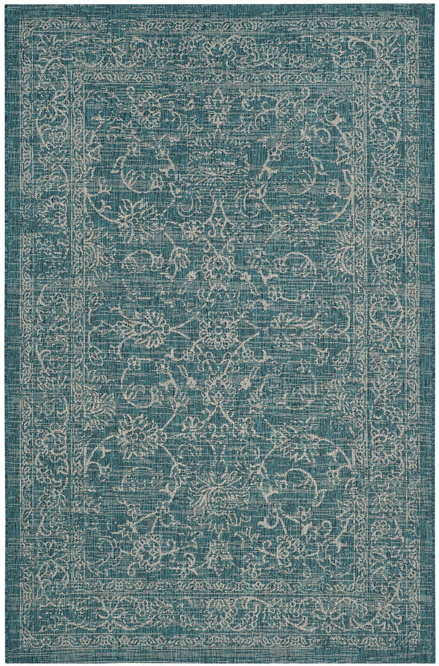 Safavieh Courtyard Cy8680 - 37221 Turquoise Rugs - Safavieh - cy8680 - 37221 - 7r