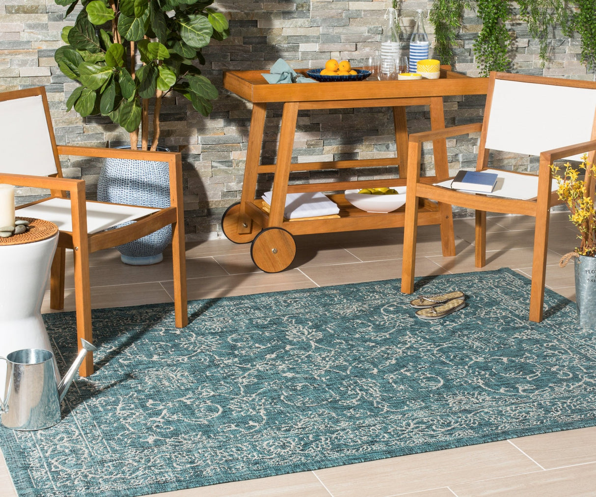 Safavieh Courtyard Cy8680 Turquoise Rug - Safavieh - cy8680 - 37221 - 4