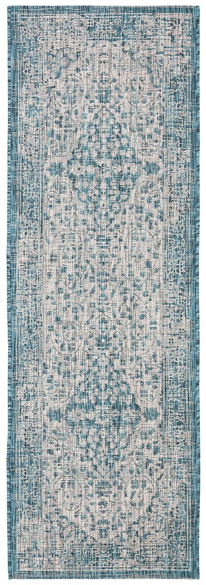 Safavieh Courtyard Cy8720 - 372 Teal / Cream Rugs - Safavieh - cy8720 - 372 - 27