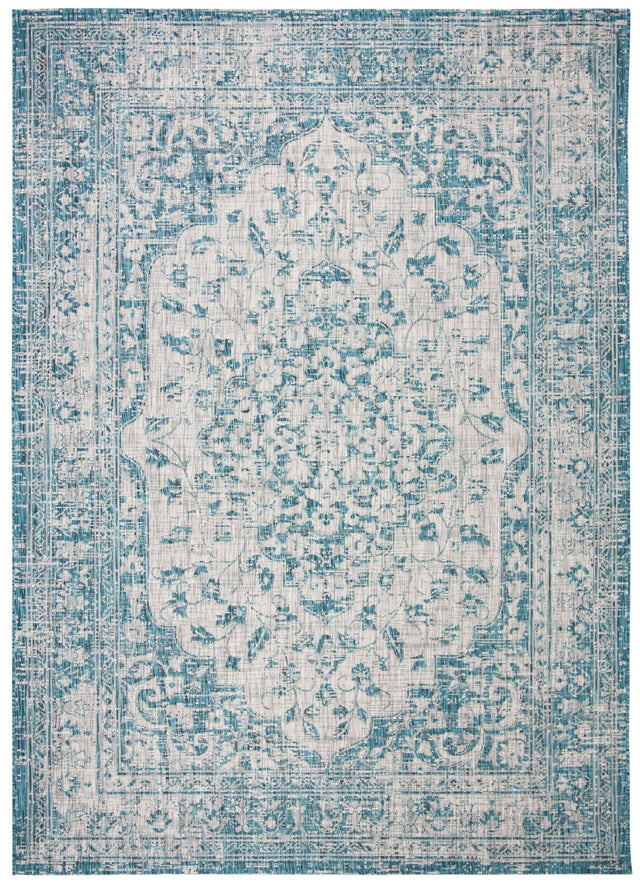 Safavieh Courtyard Cy8720 Teal/Cream Rug - Safavieh - cy8720 - 372 - 28