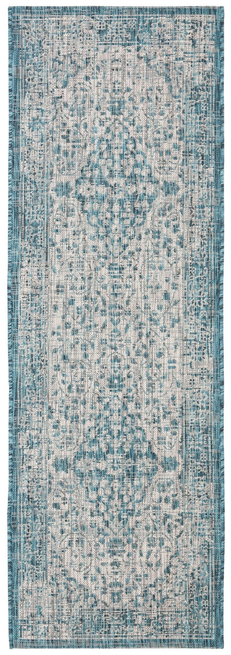 Safavieh Courtyard Cy8720 Teal/Cream Rug - Safavieh - cy8720 - 372 - 28