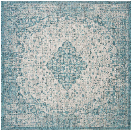 Safavieh Courtyard Cy8720 Teal/Cream Rug - Safavieh - cy8720 - 372 - 28