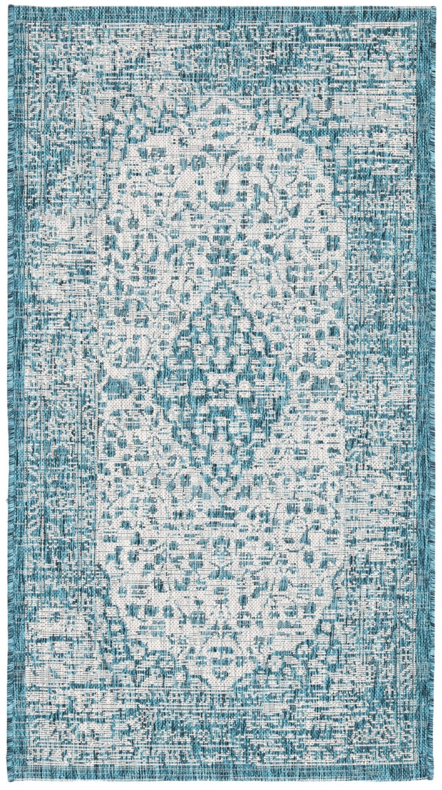 Safavieh Courtyard Cy8720 Teal/Cream Rug - Safavieh - cy8720 - 372 - 28