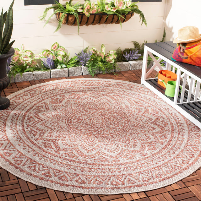 Safavieh Courtyard Cy8734 - 36512 Light Beige/Terracotta Rug - Safavieh - cy8734 - 36512 - 3r