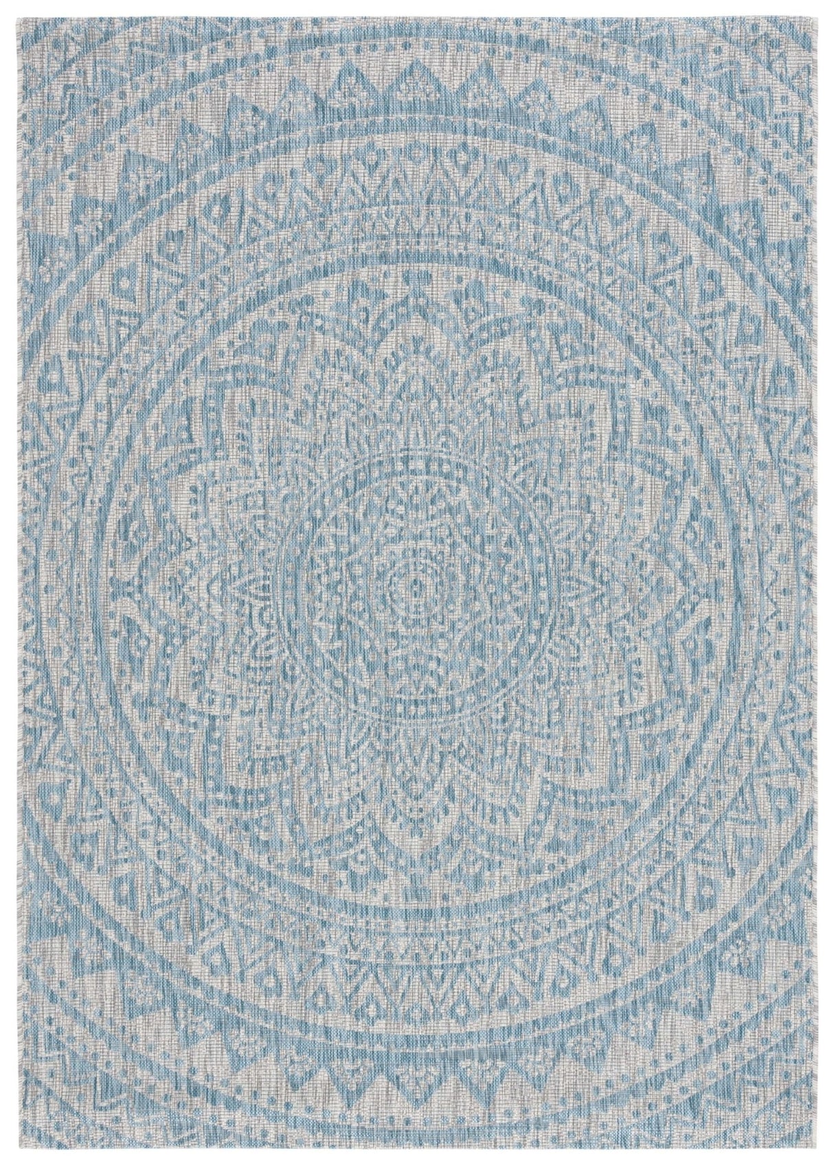 Safavieh Courtyard Cy8734 - 37112 Light Grey/Aqua Rug - Safavieh - cy8734 - 37112 - 25