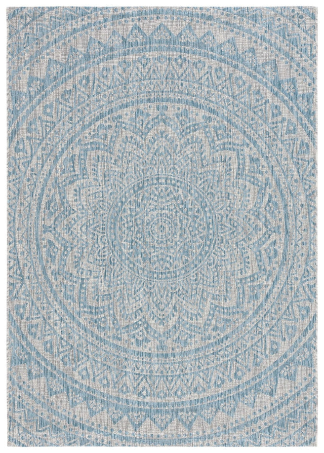 Safavieh Courtyard Cy8734 - 37112 Light Grey/Aqua Rug - Safavieh - cy8734 - 37112 - 25