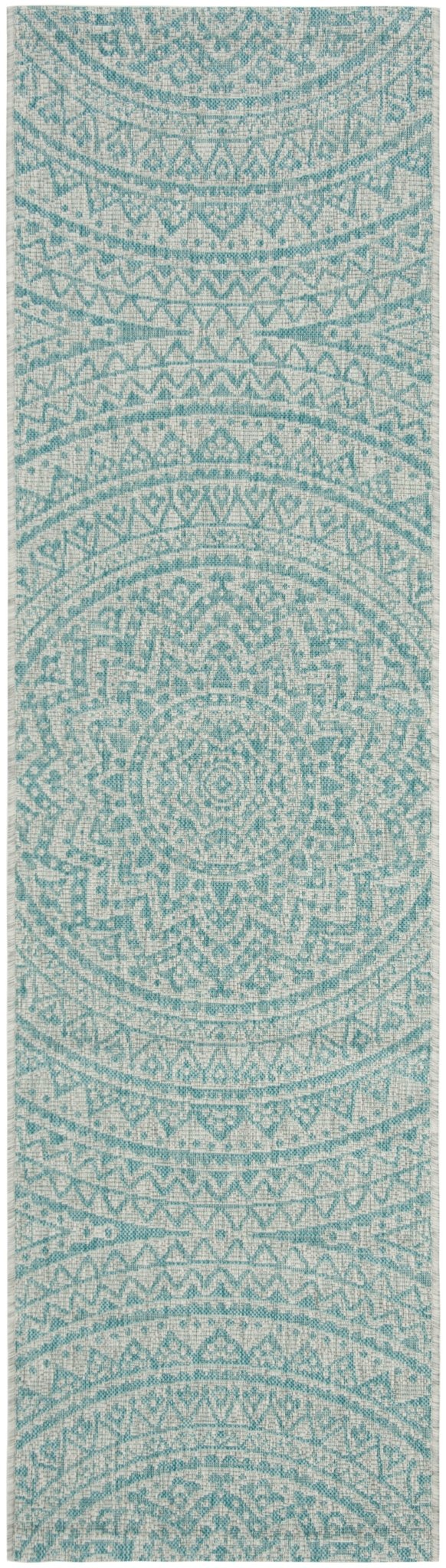 Safavieh Courtyard Cy8734 - 37112 Light Grey/Aqua Rug - Safavieh - cy8734 - 37112 - 25