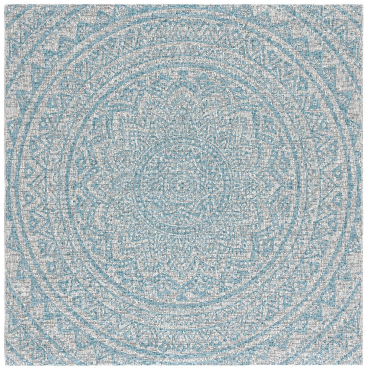 Safavieh Courtyard Cy8734 - 37112 Light Grey/Aqua Rug - Safavieh - cy8734 - 37112 - 5r