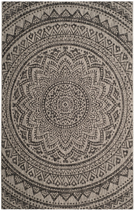 Safavieh Courtyard Cy8734 - 37612 Light Grey/Black Rug - Safavieh - cy8734 - 37612 - 25