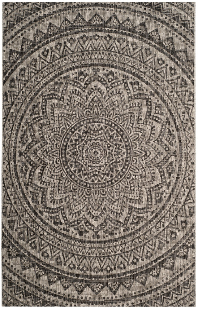 Safavieh Courtyard Cy8734 - 37612 Light Grey/Black Rug - Safavieh - cy8734 - 37612 - 25