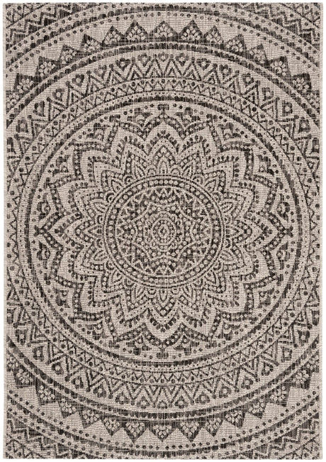 Safavieh Courtyard Cy8734 - 37612 Light Grey/Black Rug - Safavieh - cy8734 - 37612 - 3r