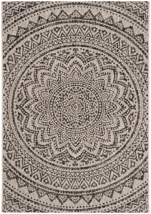 Safavieh Courtyard Cy8734 - 37612 Light Grey/Black Rug - Safavieh - cy8734 - 37612 - 3r