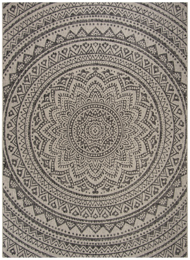 Safavieh Courtyard Cy8734 - 37612 Light Grey/Black Rug - Safavieh - cy8734 - 37612 - 3r