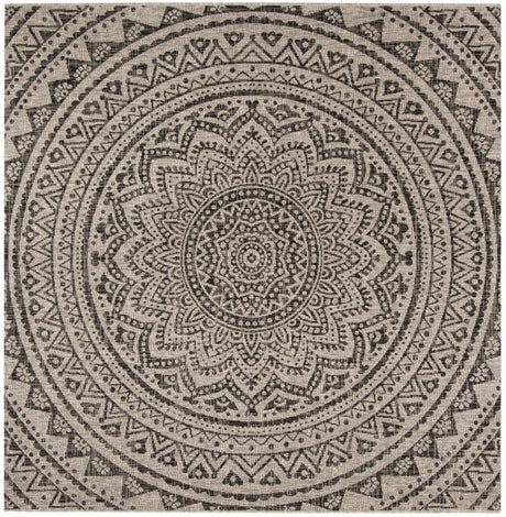 Safavieh Courtyard Cy8734 - 37612 Light Grey/Black Rug - Safavieh - cy8734 - 37612 - 3r